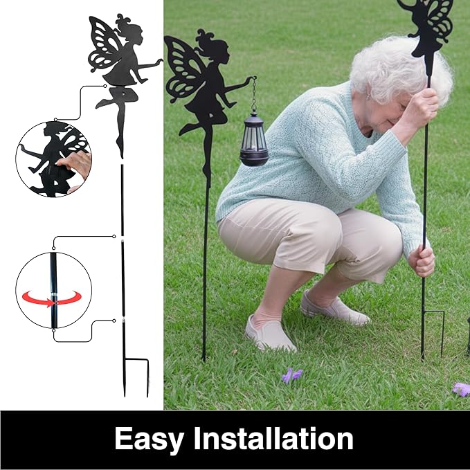 Solar Fairy Garden Accessories Outdoor 1 Pair - Image 5