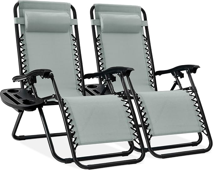 Best Choice Products Set of 2 Adjustable Steel Mesh Zero Gravity Lounge Chair by BestChoiceProducts