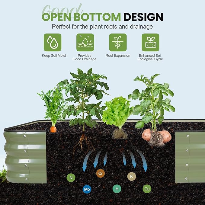 5-in-1 Adjustable Raised Garden Bed Kit | Galvanized Planter Boxes - Image 5