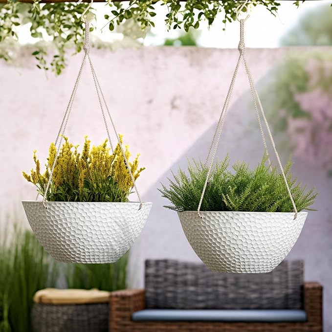 LA JOLIE MUSE Hanging Planters for Outdoor Plants, Large Hanging Planter - Image 5