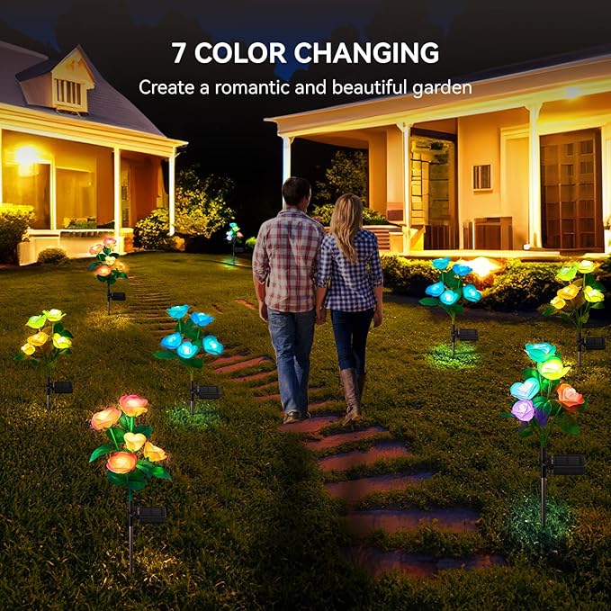 WdtPro Solar Lights Outdoor, 8 Pack Solar Garden Light - Image 5