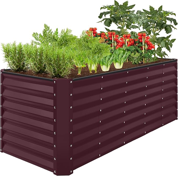 Best Choice Products 8x2x2ft Raised Outdoor Metal Garden Bed, Deep Root Box by BestChoiceProducts