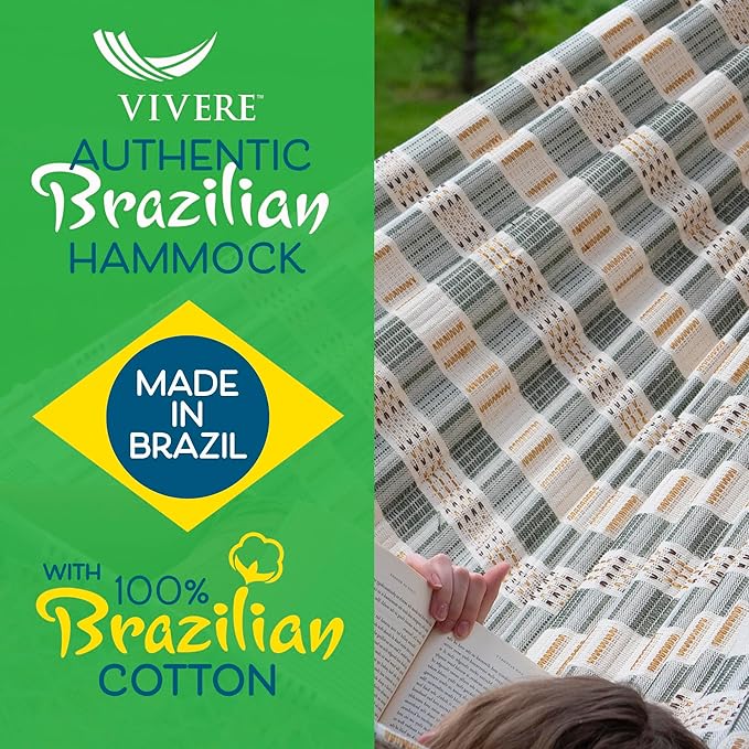 Vivere Authentic Brazilian Luxury Hammock - 450 lb Capacity - Image 7