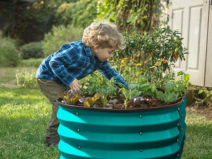Plant & Plot Galvanized Raised Garden Beds Outdoor // 4×2×1 ft Planter Raised - Image 5