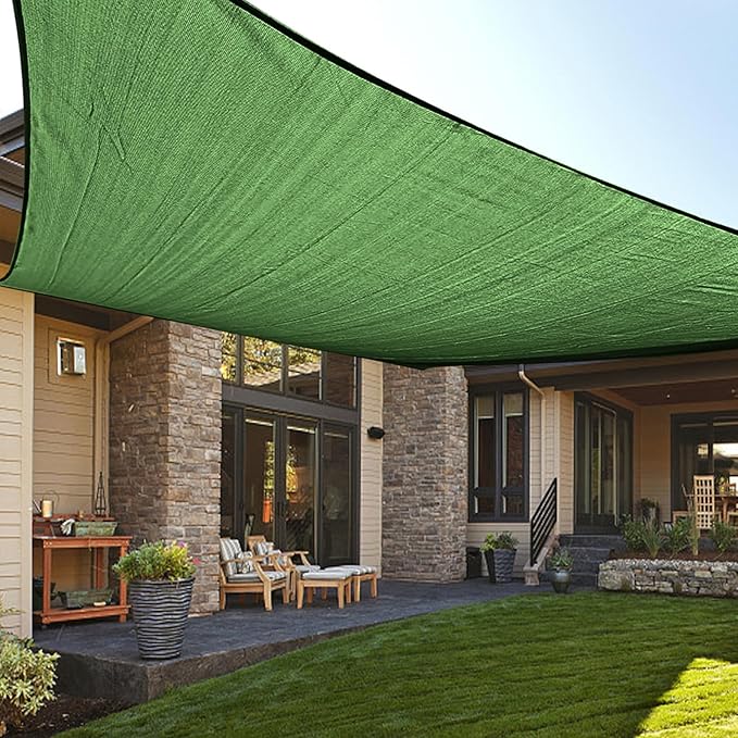 LOVE STORY Custom Size 9'x10' Piquant Green Sun Shade Sail Rectangle UV Block by LOVESTORY