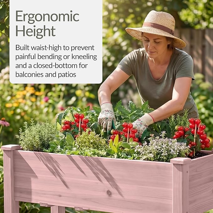 Best Choice Products 48x24x30in Raised Garden Bed, Elevated Wood Planter Box - Image 5