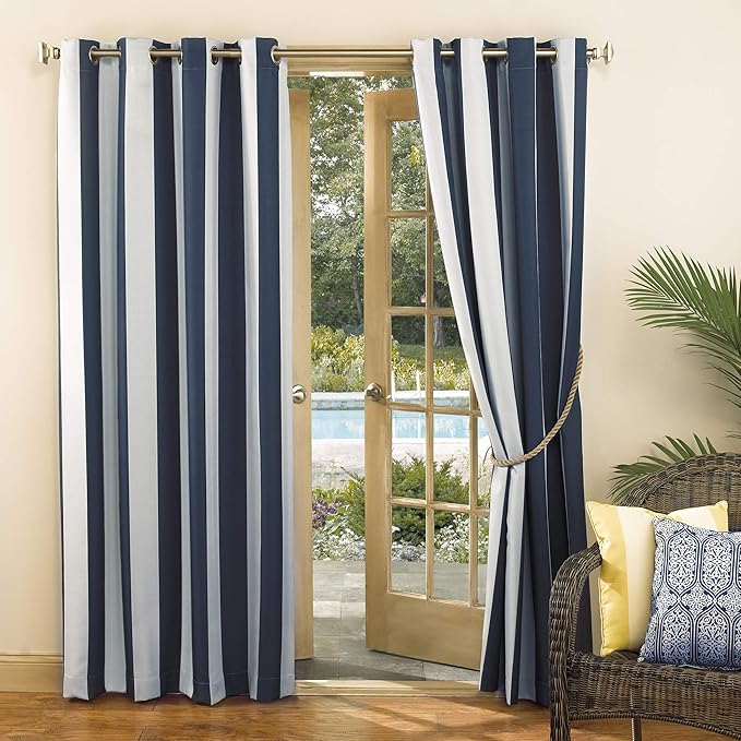 Sun Zero Valencia Cabana Stripe Indoor/Outdoor UV Protectant Energy Efficient - Image 4