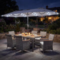 Tangkula 9 Pieces Rattan Outdoor Dining Set by TANGKULA