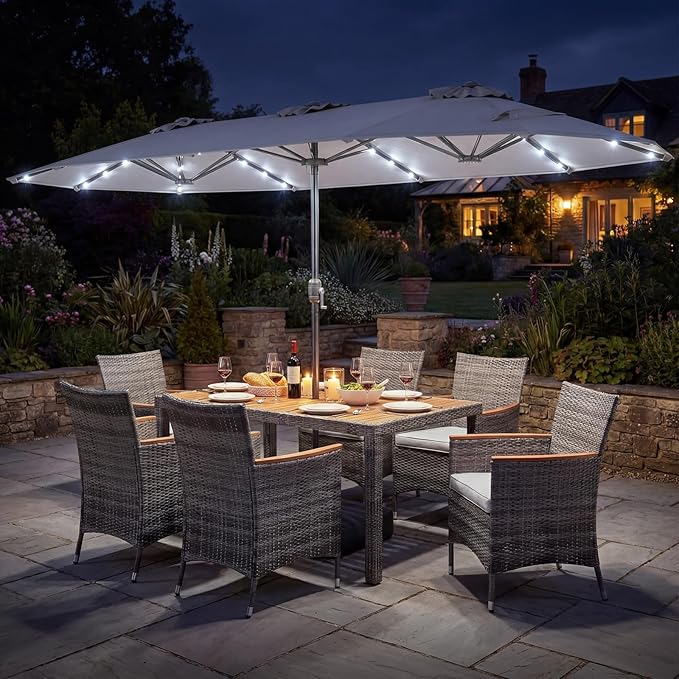 Tangkula 9 Pieces Rattan Outdoor Dining Set by TANGKULA