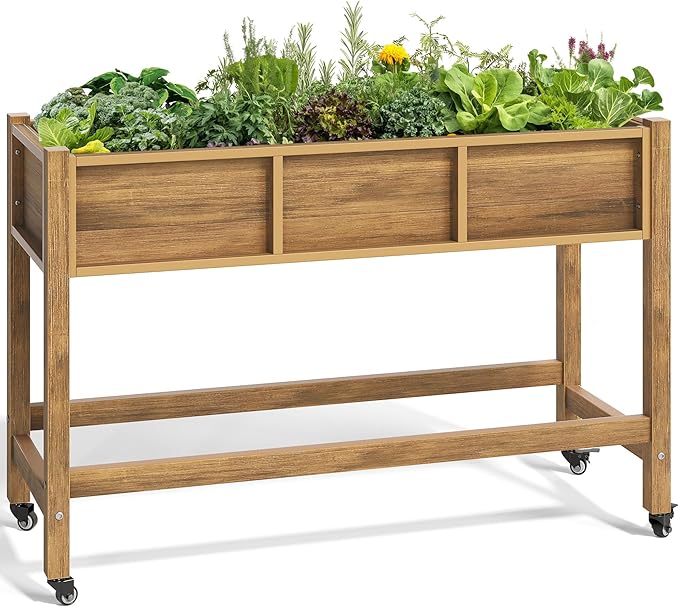 YITAHOME Raised Garden Bed HDPE, Elevated Planter Box by YITAHOME