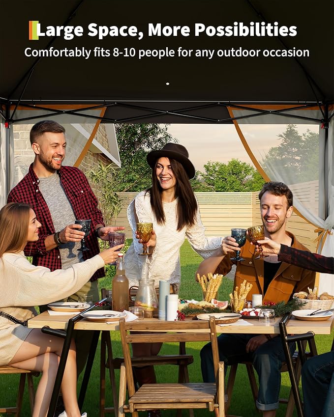 11'x11 Pop-Up Gazebo, Instant Outdoor Canopy Tent - Image 7