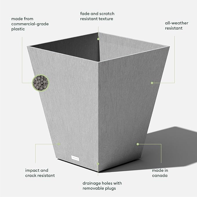 Veradek Nobleton Indoor/Outdoor Wide Square Planter - Image 4