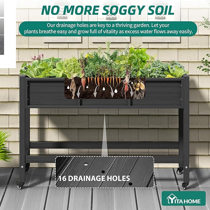 YITAHOME Raised Garden Bed HDPE, Herb Garden Bed - Image 3