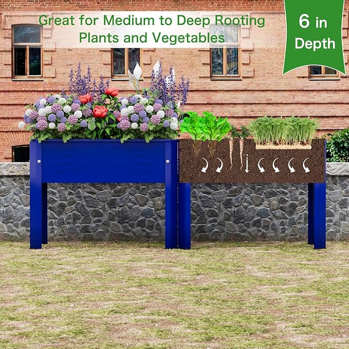 Elevated Metal Planter Box Stand Heavy Duty Raised Garden Bed - Image 7