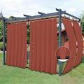 Easy-Going Outdoor Patio Curtains Detachable Tab Top Windproof Weatherproof by Easy-Going