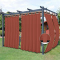 Easy-Going Outdoor Patio Curtains Detachable Tab Top Windproof Weatherproof by Easy-Going
