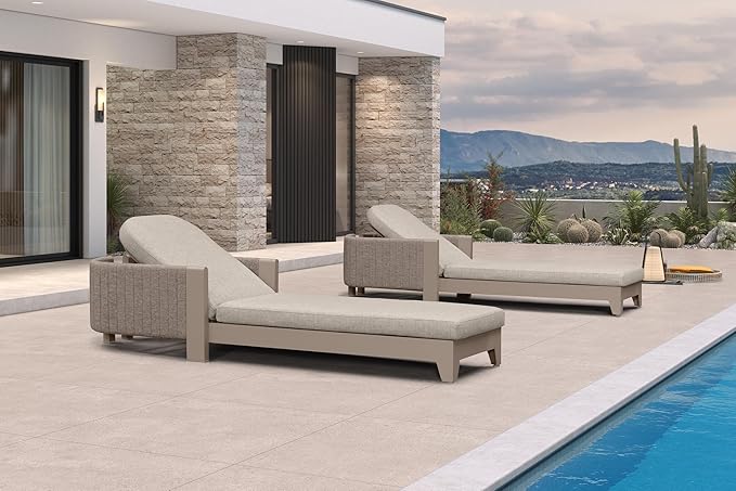 PURPLE LEAF Patio Chaise Lounge by PURPLELEAF