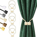 Hion Magnetic Curtain Tiebacks Beige 6 Pack, Curtain Tiebacks Buckles Holdbacks by Hion
