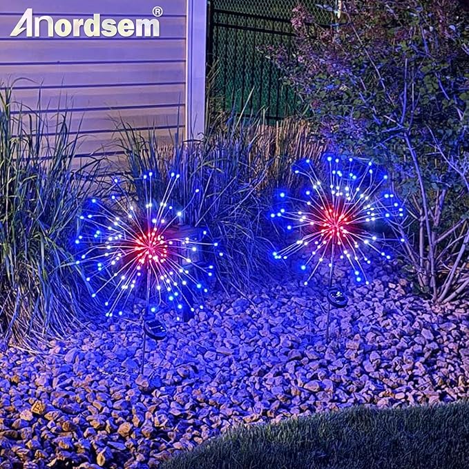 Anordsem Solar Garden Lights Outdoor: Bendable Copper Wire - Image 2