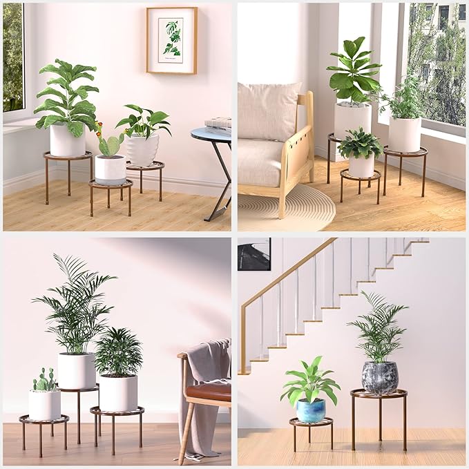 5-Pack Decent Metal Plant Stands, Heavy Duty Flower Pot Stands - Image 6