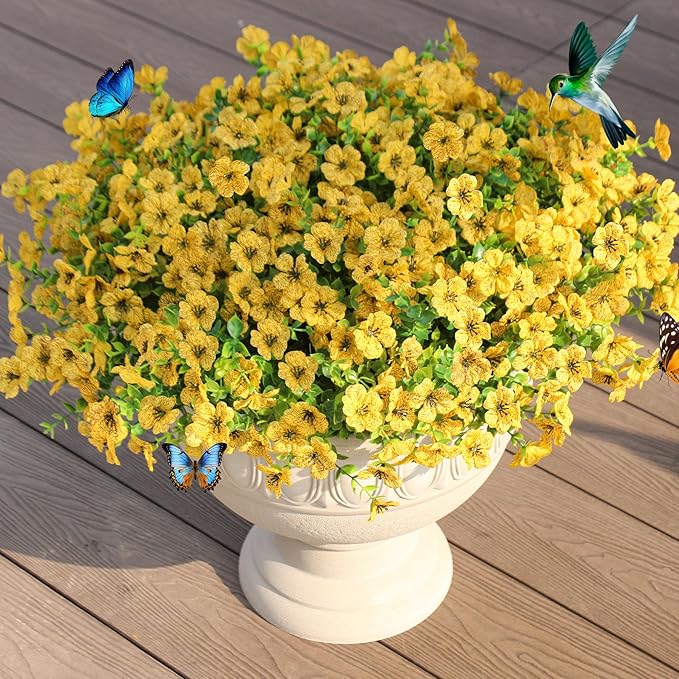 JAKY-Global Artificial Flowers for Outdoors Faux Outside Plants Spring Summer by JAKY-Global