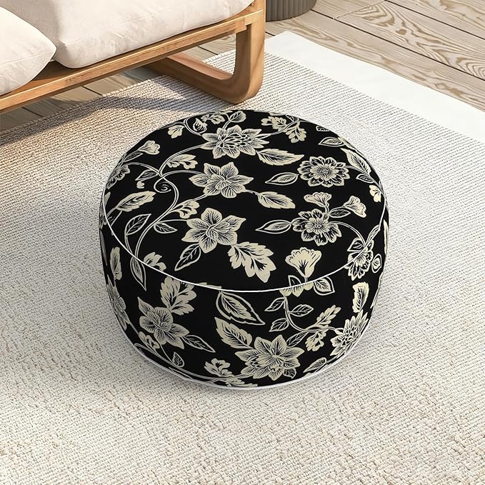 LVTXIII Indoor/Outdoor Extra Large Inflatable Ottoman Pouf D31 x H14 Inch - Image 4