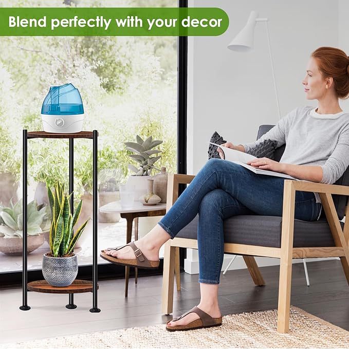 2-Pack Plant Stand Indoor Outdoor, Heavy Duty Indoor Plant Shelf, 2 Tier Flower - Image 6