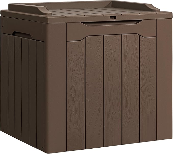 Flamaker Deck Box 31 Gallon Waterproof Resin Small Deck Box by Flamaker