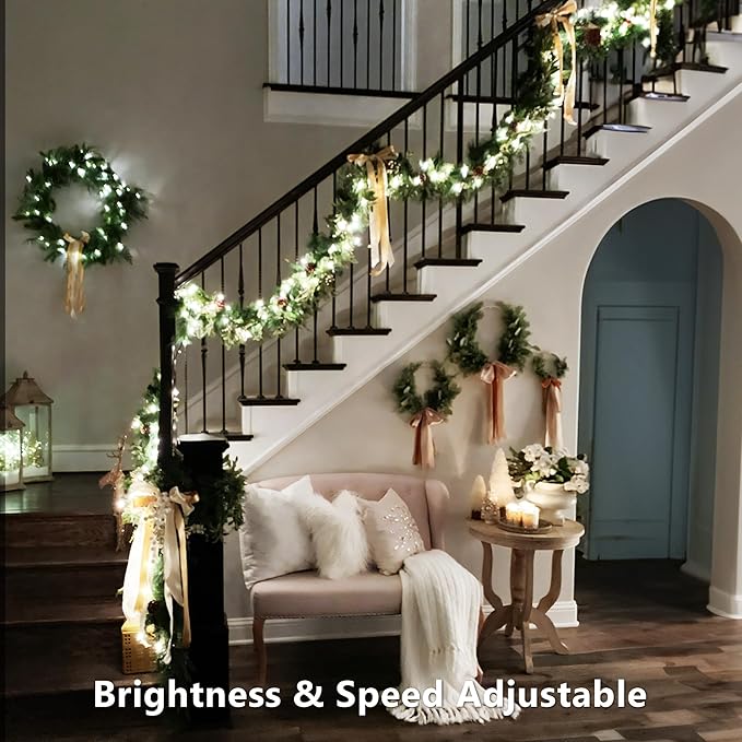 Brizled Color Changing Christmas Lights, 33ft 100 LED RGB Easter Light String - Image 4