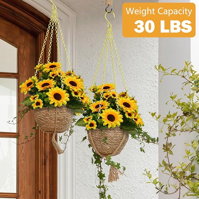 garini 3 Pack, 23 Inch Hanging Baskets Chain, Bird Feeders and Lanterns - Image 2