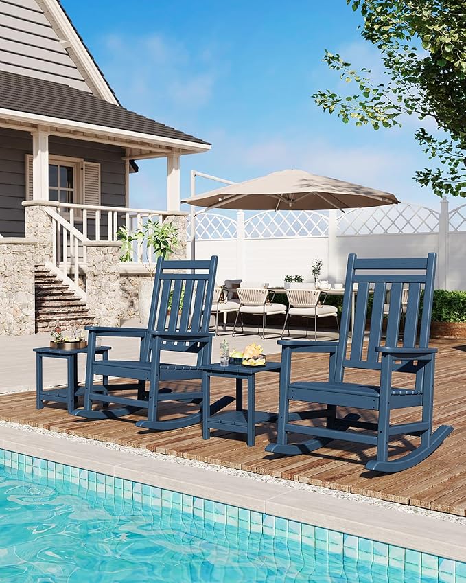 GarveeLife Adirondack Outdoor Side Table 18 x 15 in, HDPE 2-Tier Patio Side - Image 7