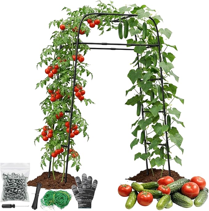 Garden Arch Trellis for Climbing Plants, Rustproof Steel Tunnel Support for by MQHUAYU