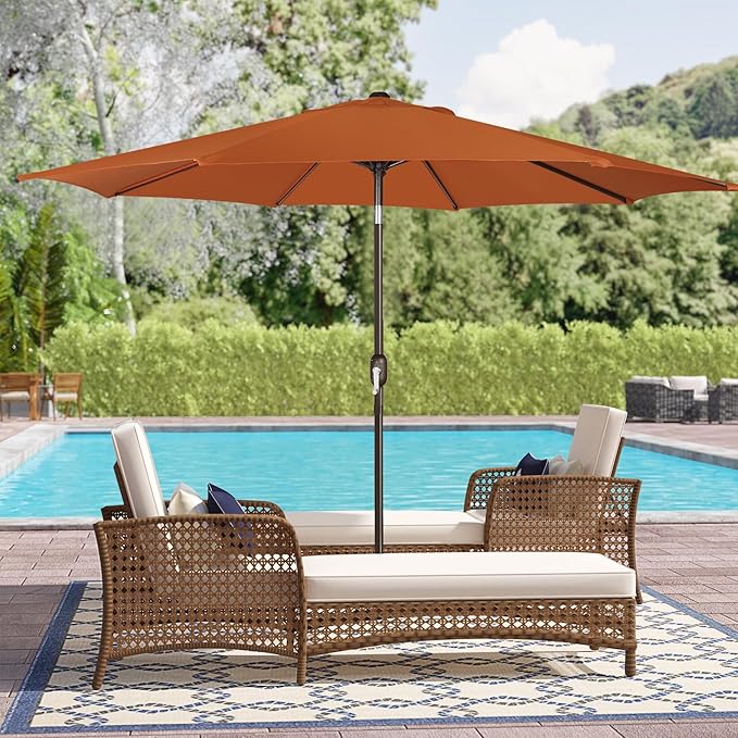 Blissun 9' Outdoor Patio Umbrella, Outdoor Table Umbrella, Yard Umbrella - Image 7
