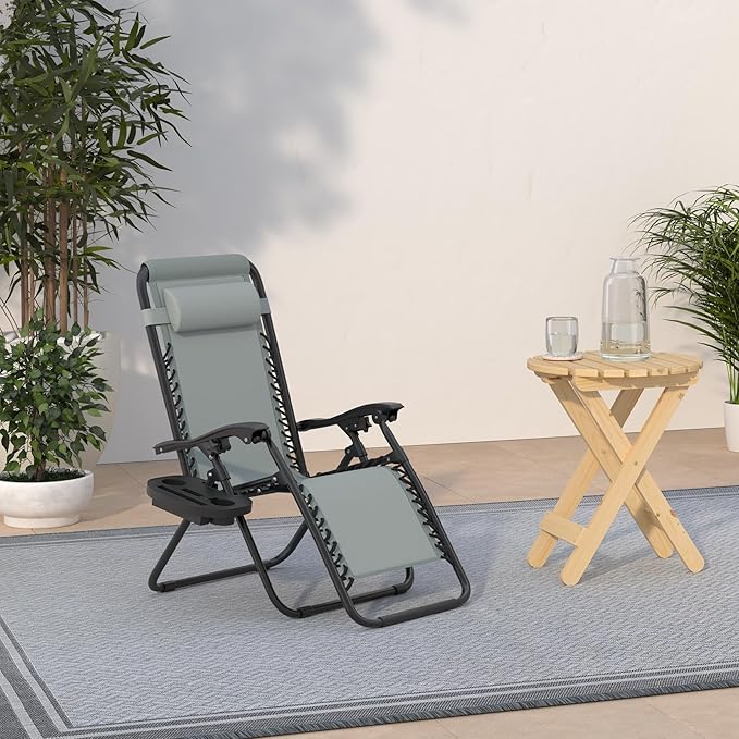 Best Choice Products Set of 2 Adjustable Steel Mesh Zero Gravity Lounge Chair - Image 2