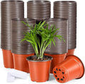 300 Pack 4 Inch Plastic Nursery Pots by Hemikaki