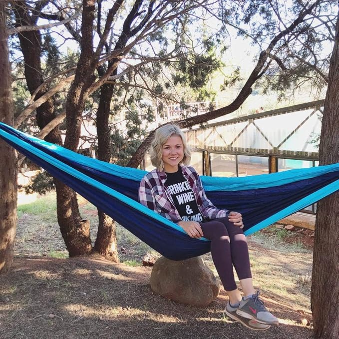 Camping Hammock, Super Lightweight Portable Parachute Hammock - Image 7