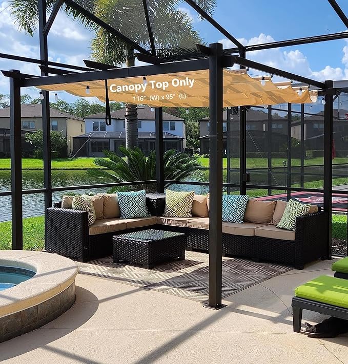 Pergola Shade Cover Replacement Canopy Top Compatible - Image 4