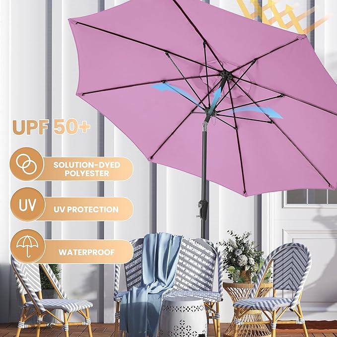 Ayge 9FT Large Outdoor Patio Umbrella Market Table Umbrella-UV Resistant - Image 5
