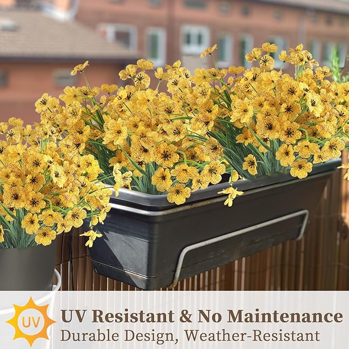 24 Yellow Bundles Artificial Flowers - Image 5