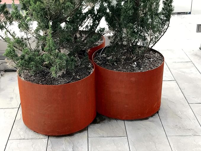 Plantercraft Large Round Corten Steel Planters - Image 2
