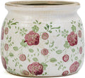 Ceramic Pot for Planter, Vintage Red Plum Flower Pot by Dosayes