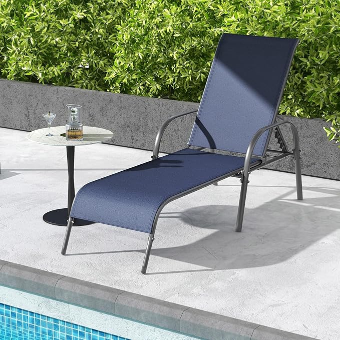 Giantex 2 Pack Patio Lounge Chair, Outdoor Chaise Lounge - Image 8