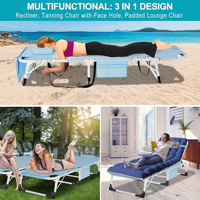 ABORON 3 in 1 Sun Tanning Chair Oversized - Image 5