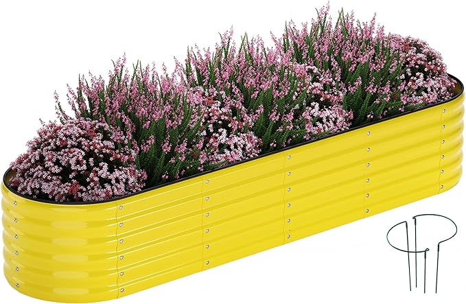 Galvanized Metal Planter Raised Garden Bed Kit by ZFHgarden