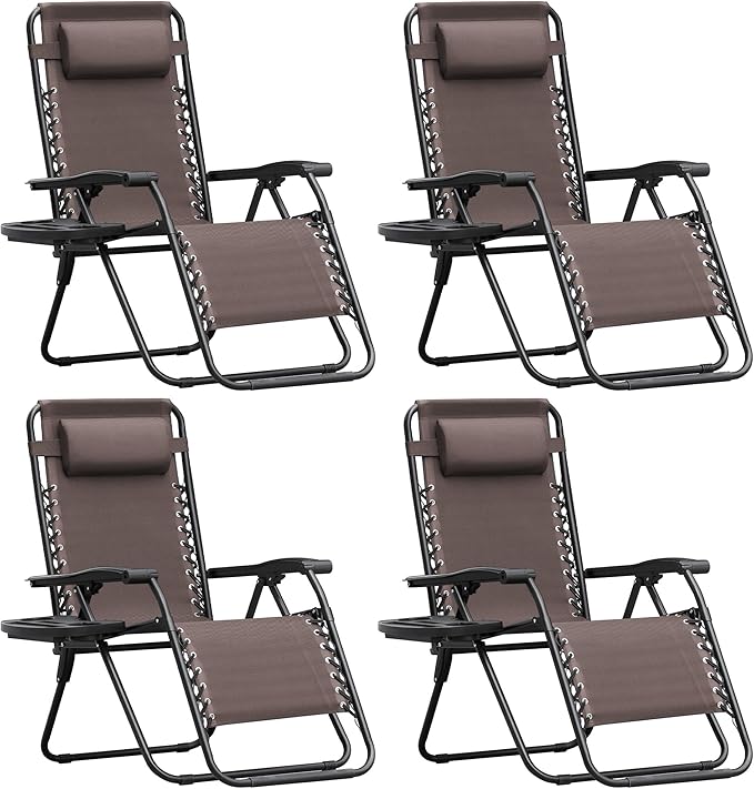 Homall Zero Gravity Chair Patio Folding Lawn Outdoor Lounge Gravity Camp by Homall