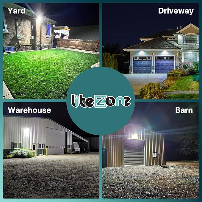 Glass Lens Wall Pack: 120W Outdoor LED Wall Lights 4Packs - Image 6