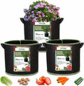 3-Pack 15 Gallon Plant Grow Bags, Thickened Nonwoven Fabric Pots by FVOTNW