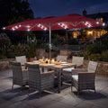 Tangkula 9 Pieces Rattan Outdoor Dining Set by TANGKULA