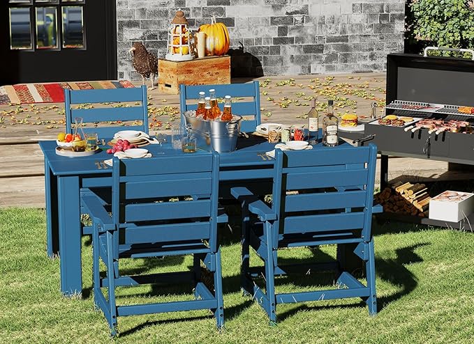 GREENVINES 7-Piece Outdoor Dining Set | HDPE | Patio Table and Chairs Sets - Image 3