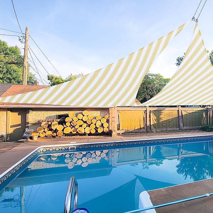 E&K Sunrise 7' x 7' x 7' Sun Shade Sail Triangle Canopy Shade Cover UV Block by EKSUNRISEINC